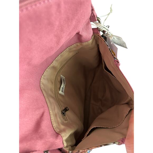 NWT Sakroots Artist Circle Fold Over Crossbody Shoulder bag Mulberry Butterfly - Picture 8 of 12